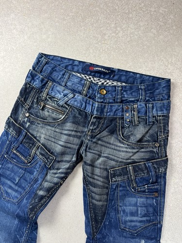 Cipo & Baxx Blue Distressed Jeans Y2K Drip - Picture 3 of 7