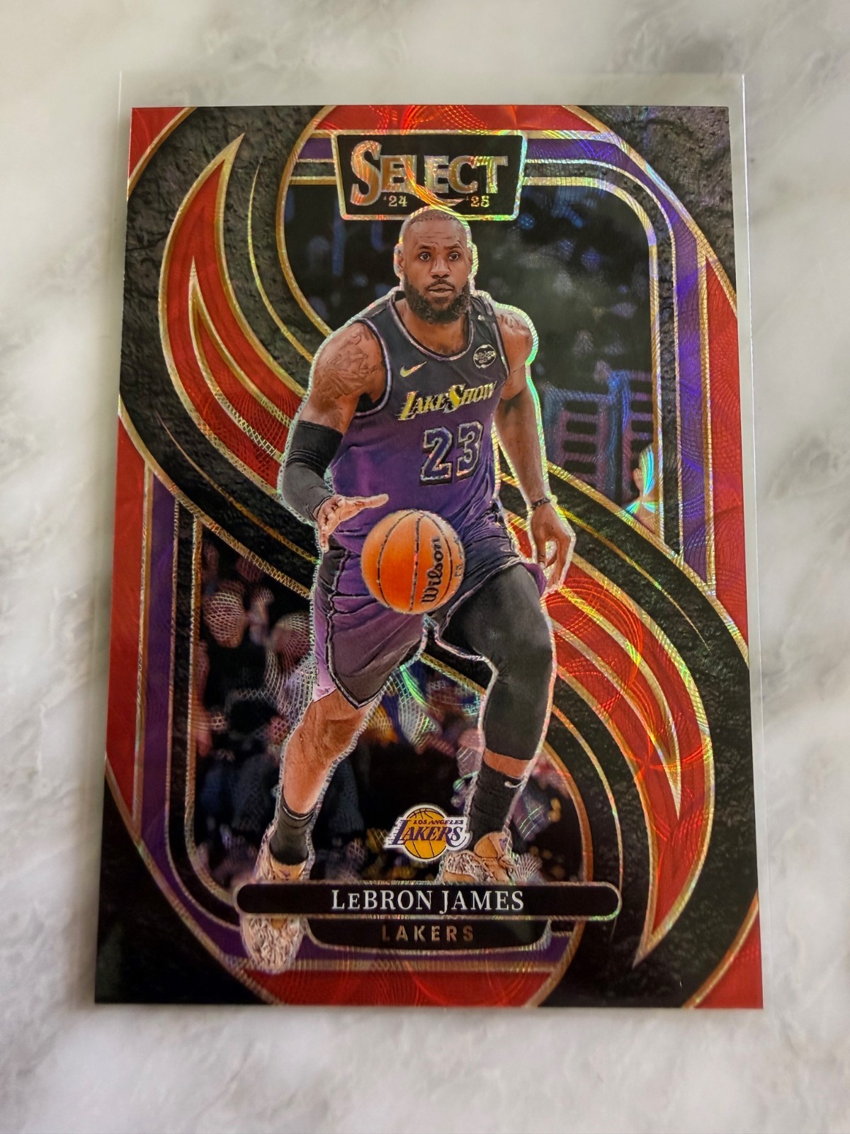 2024-25 Select LeBron James Premier Level Red Scope Prizm #079/249