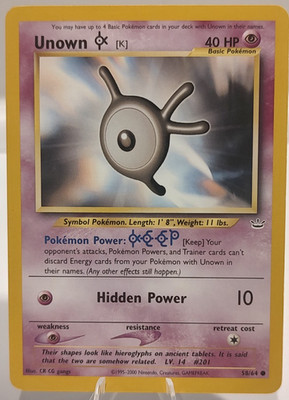 Unown [K] 58/64 Neo Revelation Regular