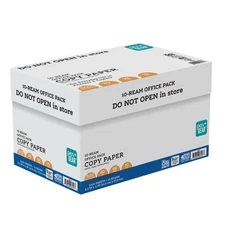 Copy Paper, 8.5" x 11", 92 Bright White, 20 lb., 10 Ream Case (5,000 Sheets)