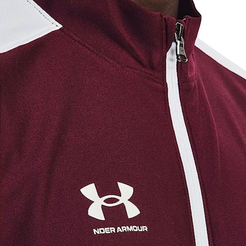 Under Armour UA Mens Challenger Maroon Sports Running Track Jacket - Image 3 of 4