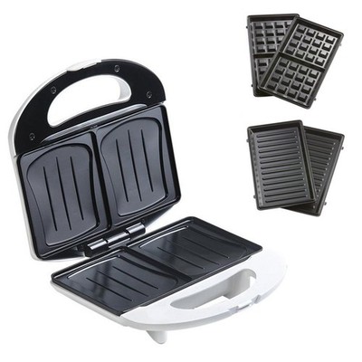 3in1 Sandwichmaker Sandwichtoaster Elektrogrill Waffeleisen Kontaktgrill Domo