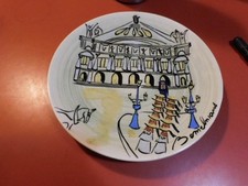 RARE LUDWIG BEMELMANS "MADELINE & THE OPERA" SIGNED PLATE, VALLAURIS, FRANCE