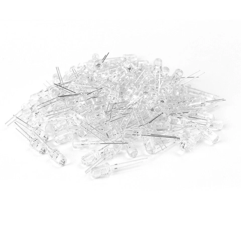 100/500/1000PCS 5mm Ultra Bright LED Weiße Glühbirne Lampe 20000mcd Super Bright - Bild 4 von 4