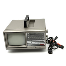 VTG 80s General Electric GE Model 7-7150B Portable CRT TV AM/FM Radio Tested