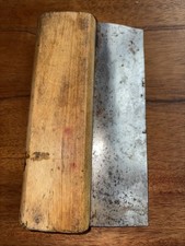 Vintage 6" Steel Blade, WOOD HANDLE, Grill Kitchen Scraper
