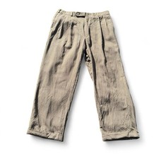 Vintage Brooks Brothers Tan Pleated Trousers Houndstooth pattern 35  w 29  ins