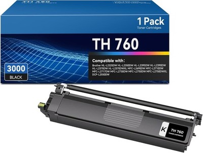 High-Yield TN760 Toner Cartridge for Brother HL & MFC Printers   3000 Pages