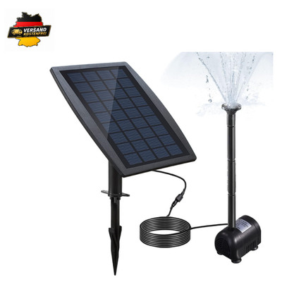 Anself Solarpumpe Brunnen Pool Garten 300cm Kabel 19,1x1