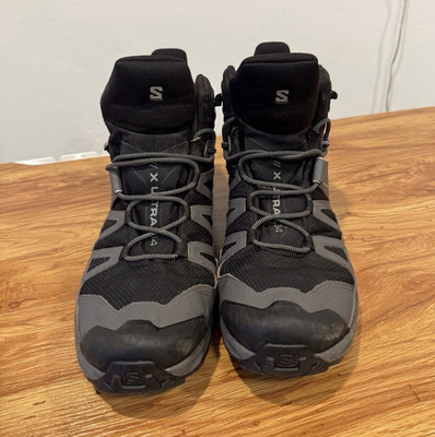 Salomon X Ultra 4 Mid Hiking Boots Black/Gray US 14 Medium MPN L41293100