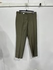 Ralph Lauren Olive Solid Polyester Rayon Pants Flat Front Dress Trousers — photo 1