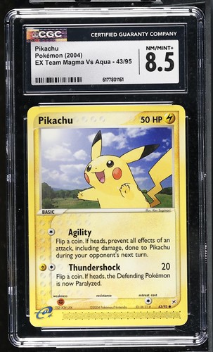 Pikachu graded CGC 8.5 for sale on eBay