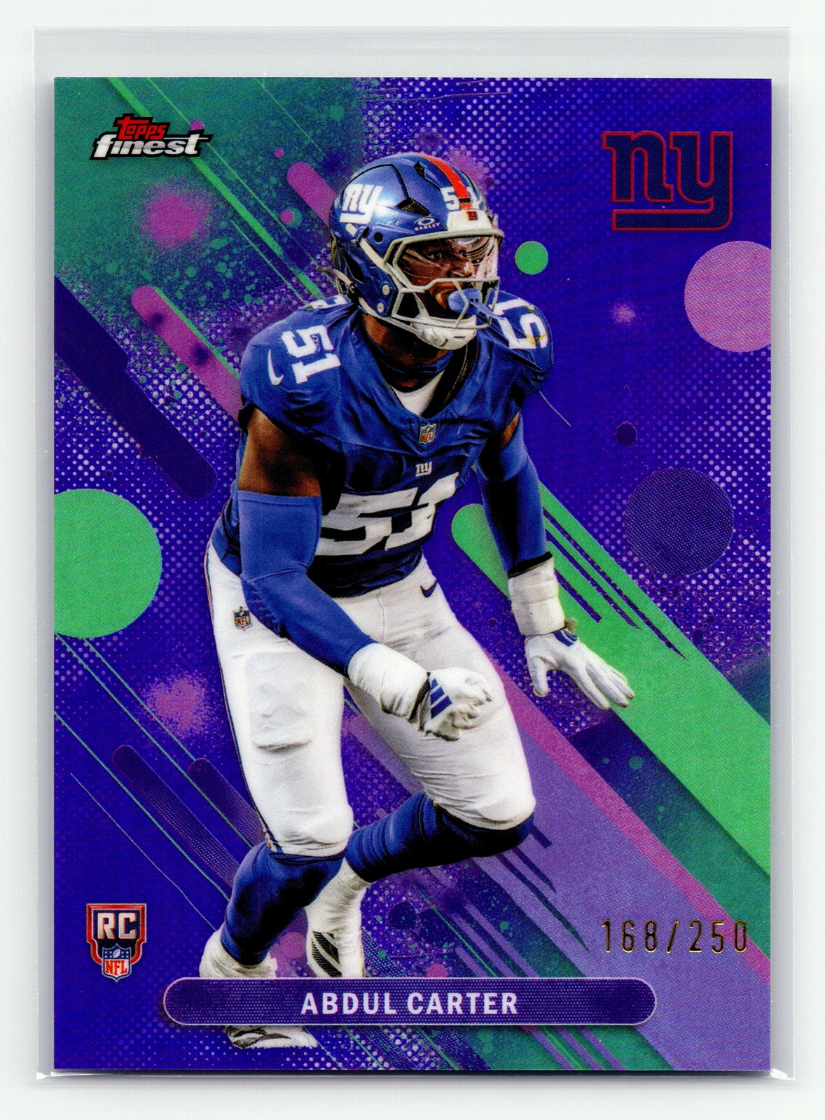 2025 Finest #37 Abdul Carter Purple Refractor #/250