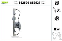Valeo Fensterheber 852526 FüR Fiat Tipo 356HXH1A 356SXB1A 356SXH1A 356SXD1A 357
