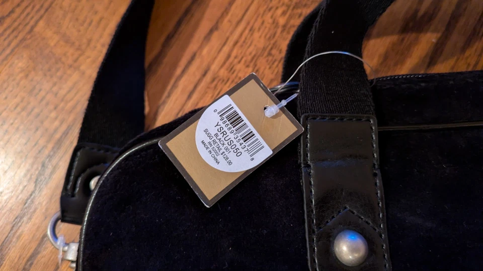 NWT Vintage Juicy Couture Crown Laptop Computer Bag Black Velour Velvet - Image 4 of 4