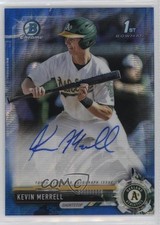 2017 Bowman Draft Chrome Pick Blue Wave Refractor 99/150 Kevin Merrell Auto 2f9