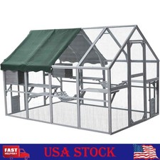 Cat Catio Outdoor Enclosure Outside Patio Large Catio House w/Resting Box Bridge