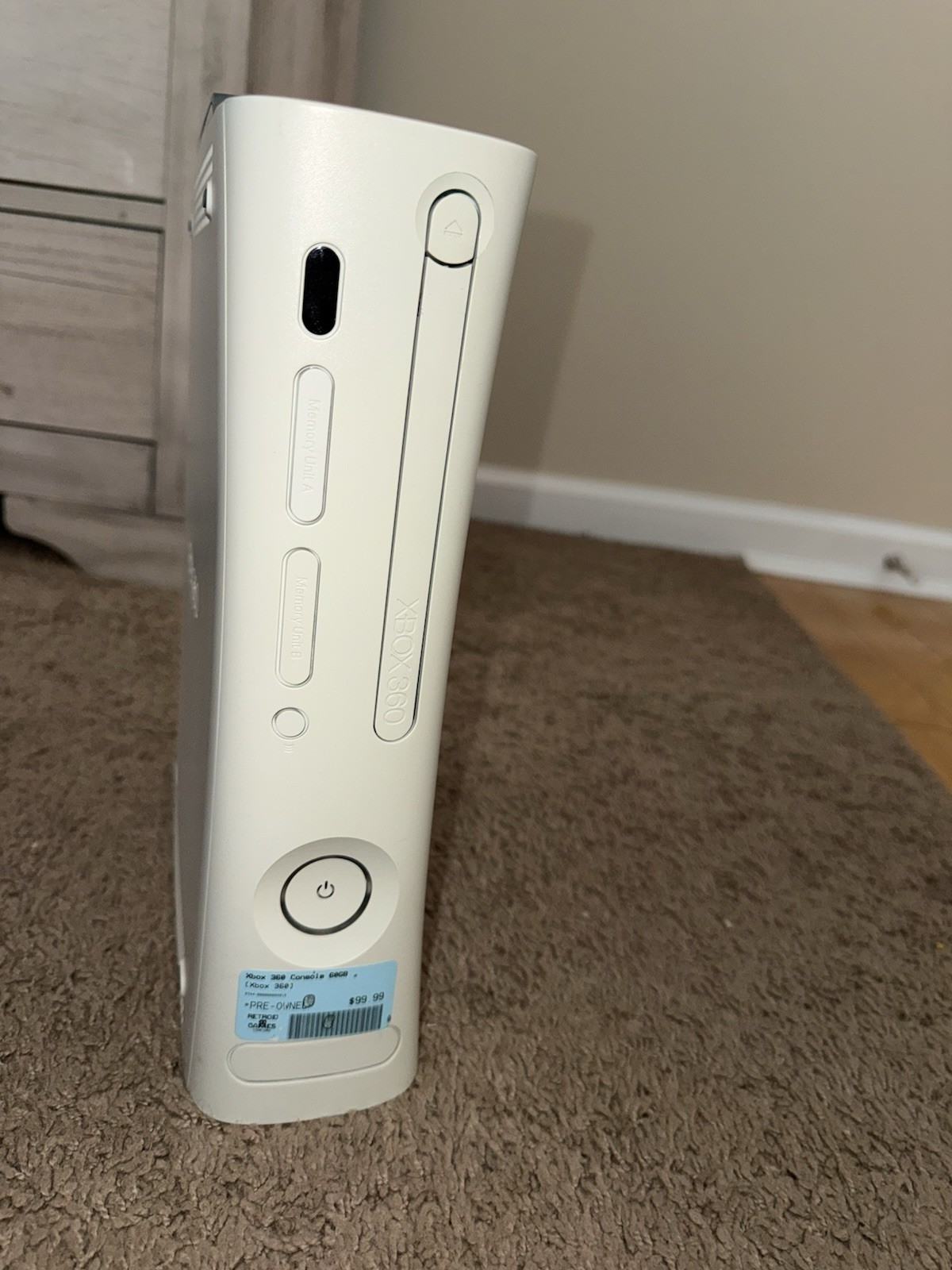 Microsoft Xbox 360 White 60GB Hard drive GOOD condition JASPER