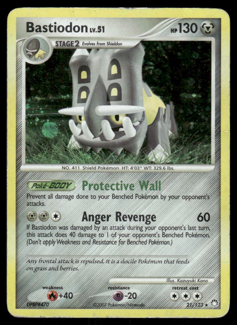 Pokemon Bastiodon (DP Mysterious Treasures) Holo Deck Exclusives 21/123 Holo DMG