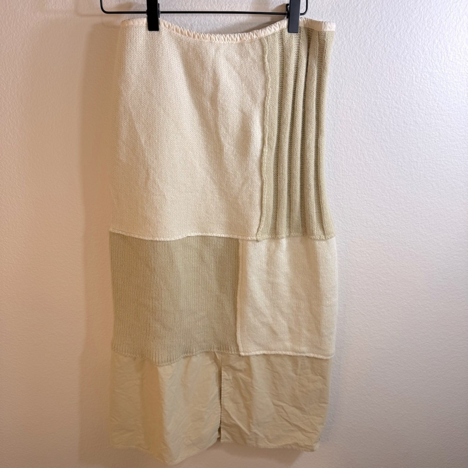 ZARA Cream Patchwork Skirt - image 4