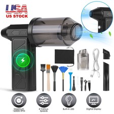 160000RPM Compressed Air Duster w/ LED Light Vacuum Cleaner Cordless Air Blower