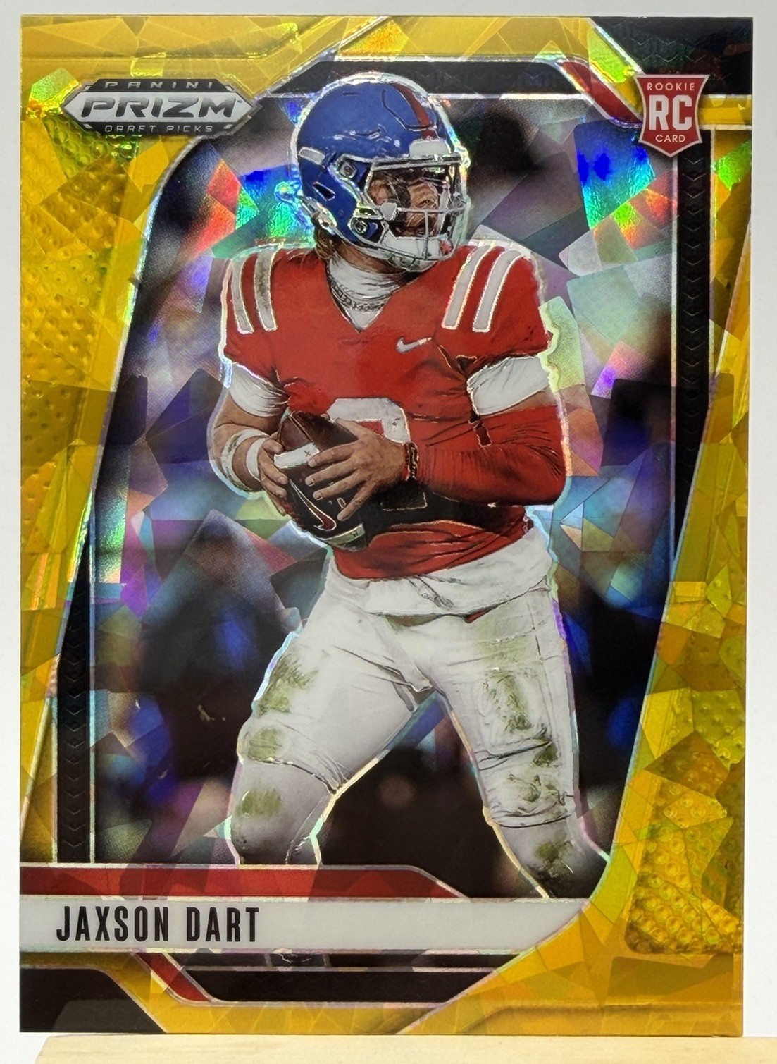 2025 Panini Prizm Draft Picks Jaxson Dart Gold Ice Prizm RC #90