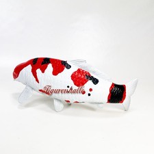 Showa Sanshoku Koi Carp Fish Statue Figurine Sculpture Garden Pond Fan Sanke Bu