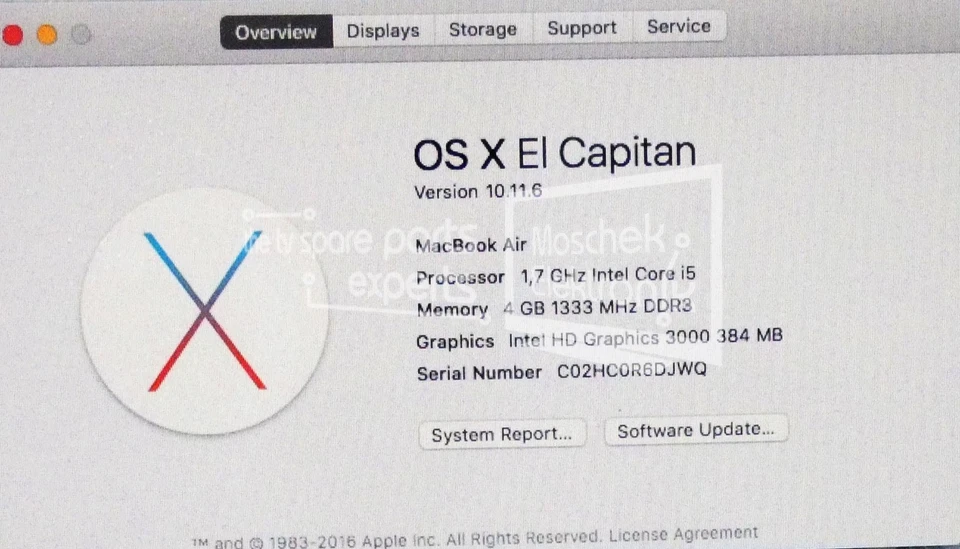 Apple MacBook Air A1369 13" I5 1,7GHz 4GB RAM 128GB SSD OS X El Capitan - Bild 3 von 4