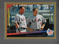 Jeter-Wright - 2009 Topps Baseball Update Gold Card - #UH17 Print Run 40/2009