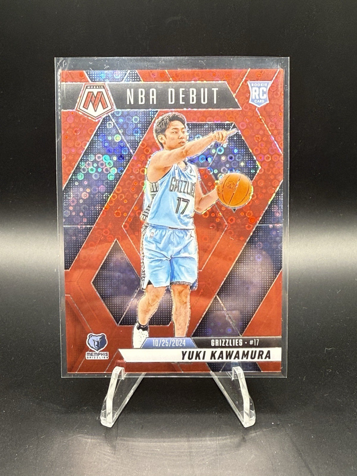 2024-25 Panini Mosaic Yuki Kawamura #265 Fast Break Red Prizm 91/99