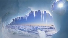 Landscape nature ice snow cold Custom Gaming Mat Desk