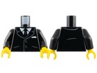 LEGO Torso Body For  Minifigure Black Suit Jacket Shirt Tie Wedding Groom Office