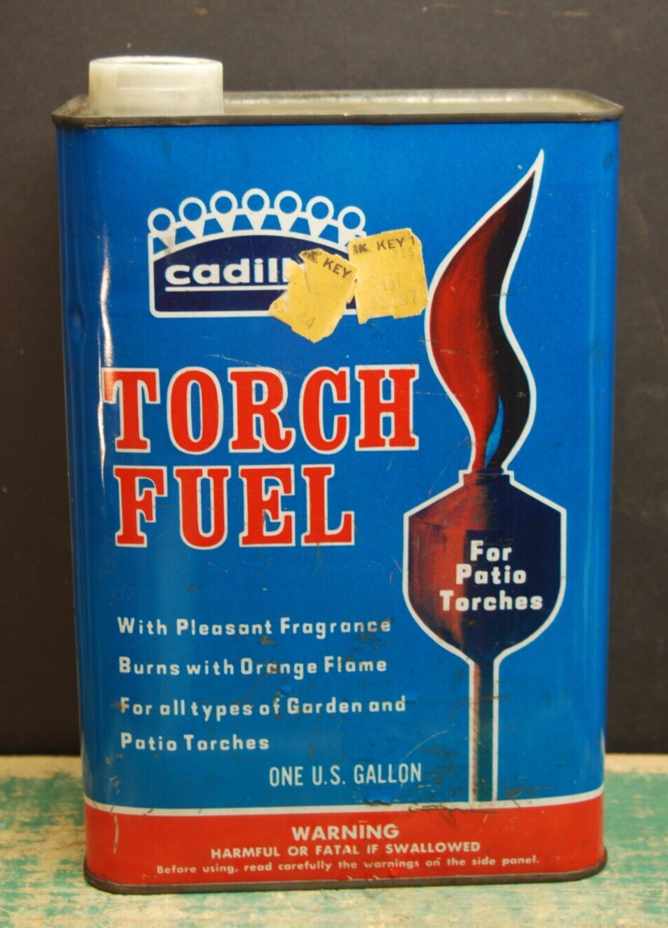 VINTAGE CADILLAC OIL COMPANY Patio Torch Fuel 1 Gallon can