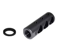 1/2x28  5/8x24 Thread Muzzle Brake , Steel with Black Phosphate Finish