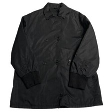 Prada Nylon Mackintosh Trench Coat Women’s Black Size Large Designer Vintage