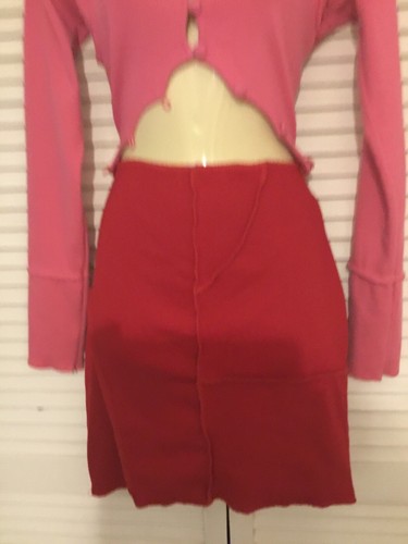 MISSGUIDED Pink/Red Cut Out Stretch Dress Size 12 (12/14) - Picture 4 of 12