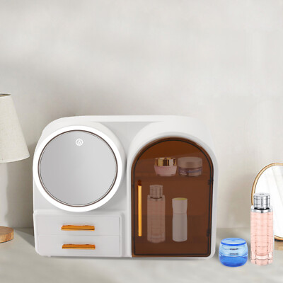 Combined Cosmetic Large Capacity Storage Box Multi Function With USB LED Light