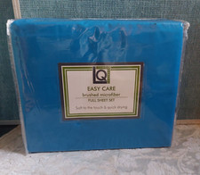 FULL Sheet Set Brushed Microfiber Blue NEW Easy Care Living Quarters