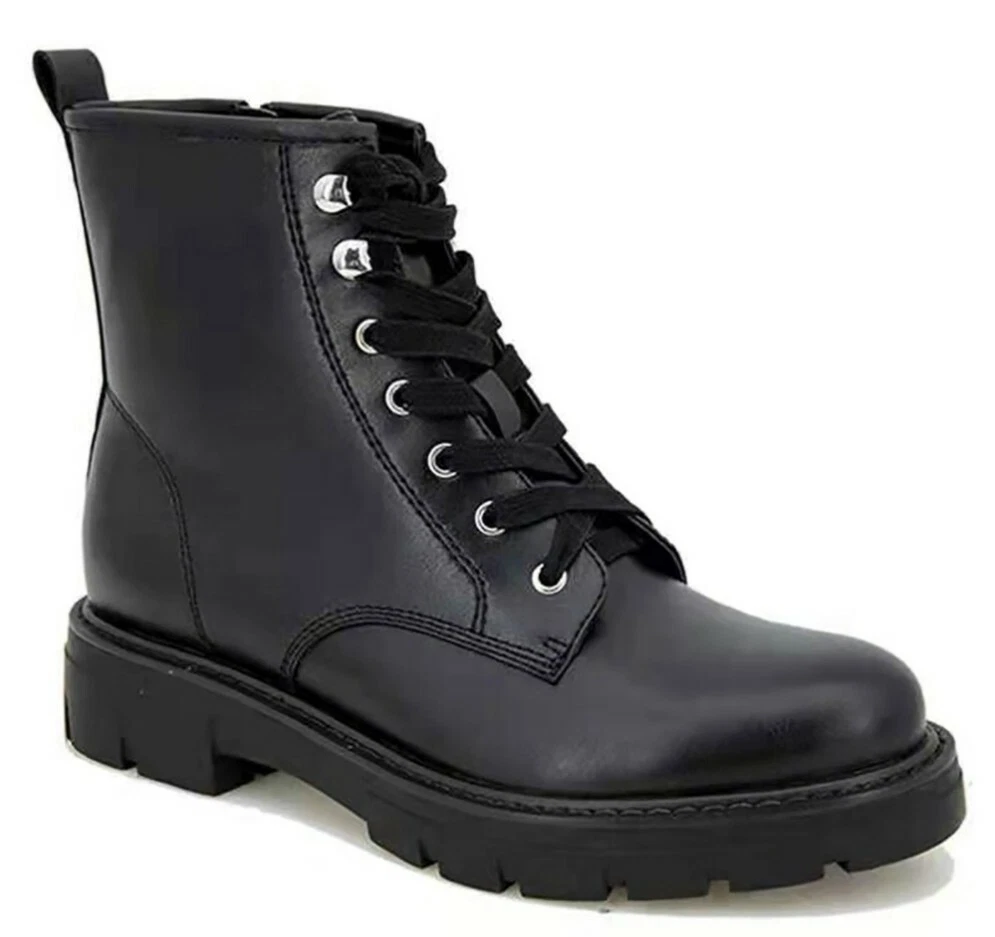 Madden Girl Black Retro Lace up Mod Combat Biker Boots Women s 10 Y2K 00 s Style