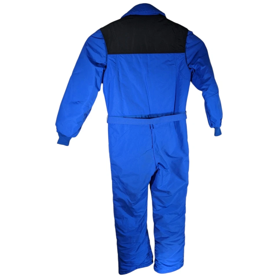 Slalom Ski Suit Mens Large One Piece Snowsuit Blue Snow Bib VTG 80s Thinsulate - Image 3 of 4
