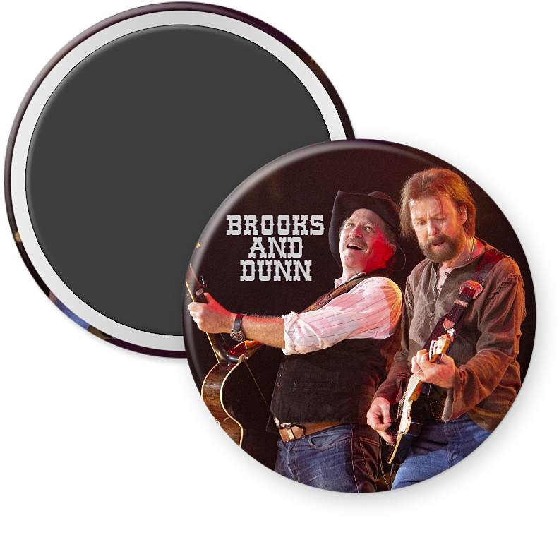 BROOKS AND DUNN BUTTON REFRIGERATOR LOCKER COUNTRY DUO