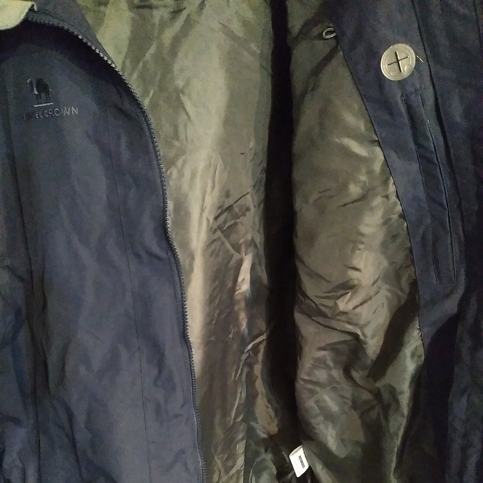 Camel Crown Mens Z8W231159 Navy & Gray 3 In 1 Windbreaker Jacket Size M