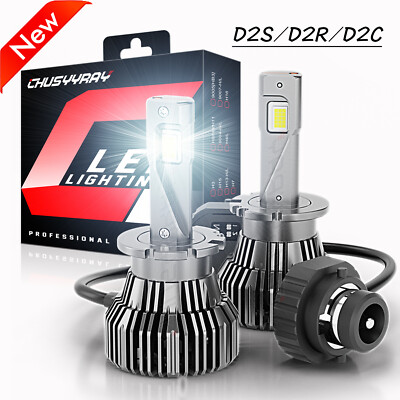 For Infiniti QX70 2014-2017 Low&High Beam LED Headlight Bulb Replace D2S D2C D2R