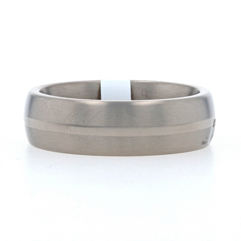 NEW Men's Wedding Band Titanium Mon Cheri Ring Size 7.5 Comfort Fit Matte Stripe