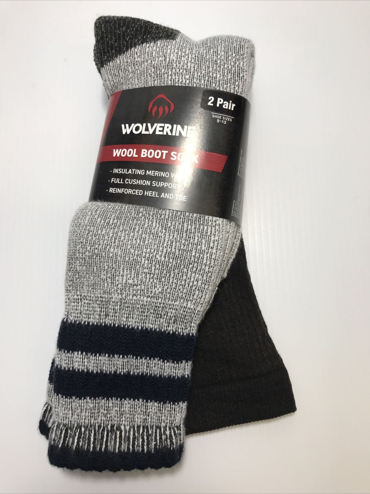 Wolverine Merino Wool Full Cushion Boot Sock, Large, Very Warm and Comfortable