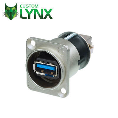 Neutrik NAUSB3. USB A auf B Gehäuse Panel Halterung reversibel - Durchführung. USB 3.0