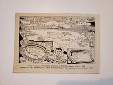 Municipal Stadium 1942 Cartoon Sketch Nap Lajoie Ted Williams Addie Joss Indians