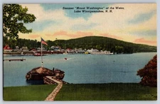 Postcard Steamer Mount Washington @ Weirs, Lake Winnipesaukee New Hampshire  E 6