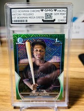 2023 Bowman Chrome Antony Peguero 1st Mega Box Green /99 GMG Graded 10 Gem Mint 