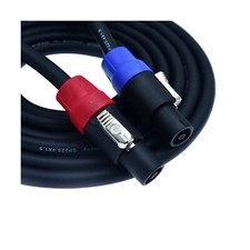 Heavy Duty 2Pack Pro Speakon to Speakon Male Speaker Wire Lock Cable Pair 16A...